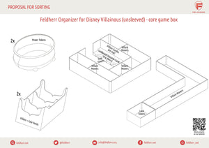 Feldherr Organizer Insert für Disney Villainous (ohne Schutzhüllen) - Grundspielbox