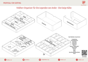 Feldherr Organizer Insert für Die Legenden von Andor: Die ewige Kälte - Brettspielbox