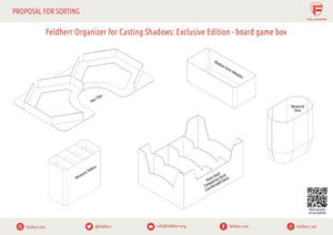 Feldherr Organizer Insert for Casting Shadows: Exclusive Edition - board game box