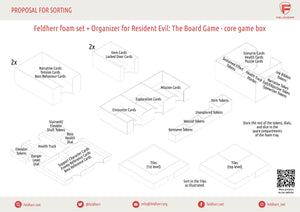 Feldherr espuma set + Organizer Insert para Resident Evil: El juego de mesa - caja del juego principal