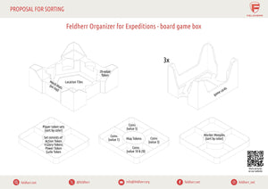 Feldherr Organizer Insert + Schaumstoff-Set für Expeditions + Erweiterung - Grundspielbox