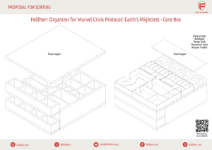 Feldherr Organizer Insert + Schaumstoff für Marvel Crisis Protocol: Die Mächtigsten der Welt - Grundspielbox