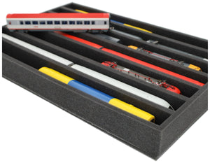 EU065A001 Feldherr foam insert for model railway - H0 scale - 7 compartments - for upright storage
