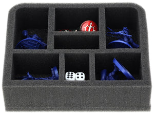 QS050A001 Vassoio di schiuma Quarter-Size Feldherr per Warcry - 7 scomparti