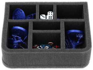 QS050A001 Vassoio di schiuma Quarter-Size Feldherr per Warcry - 7 scomparti