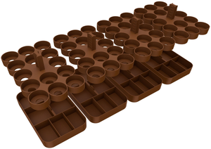 Feldherr Farbhalter + Token-Trays für 4l Really Useful Boxes - 56 Citadel Farbtöpfchen (12 ml) + Spielmaterial