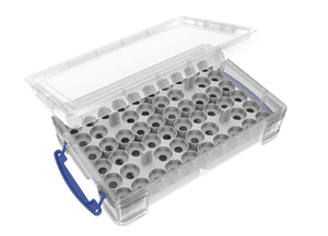 Feldherr Farbhalter + Token-Trays für 4l Really Useful Boxes - 56 Citadel Farbtöpfchen (12 ml) + Spielmaterial