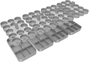 Supports de peinture Feldherr + plateaux à jetons pour 4l Boîtes vraiment utiles - 56 pots de peinture Citadel (12 ml) + matériel de jeu