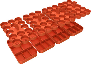 Supports de peinture Feldherr + plateaux à jetons pour 4l Boîtes vraiment utiles - 56 pots de peinture Citadel (12 ml) + matériel de jeu