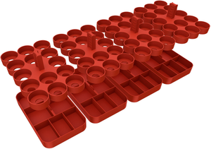 Supports de peinture Feldherr + plateaux à jetons pour 4l Boîtes vraiment utiles - 56 pots de peinture Citadel (12 ml) + matériel de jeu