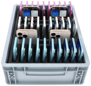 Contenitore per smartphone per le scuole - Organizzazione e sicurezza per un massimo di 34 dispositivi di grandi dimensioni
