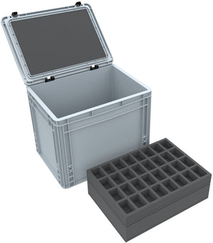 Feldherr Eurobox 40 x 30 cm Set für Tabletop-Miniaturen - 192 Fächer + Rasterschaumstoffeinlage