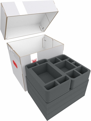 Boîte de rangement Feldherr avec jeu de mousse pour Warhammer : Le Vieux Monde - Les Guerriers du Chaos (FSLB310P114)