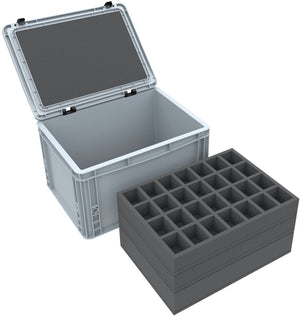 Feldherr Eurobox 40 x 30 cm Set für Tabletop-Miniaturen - 88 Fächer + Rasterschaumstoffeinlage