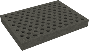 IUMFMB050 PU Foam Insert with 100 Round Through-Holes, 17 mm Diameter
