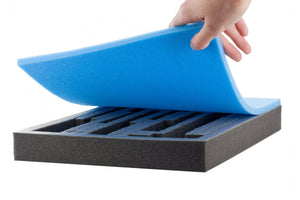 FS010Bblue 345 mm x 275 mm x 10 mm colored foam for Shadowboard blue